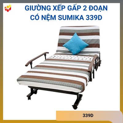 Giường xếp gấp 2 đoạn có nệm Sumika 339D