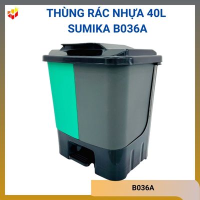 Thùng rác nhựa 40L Sumika B036A