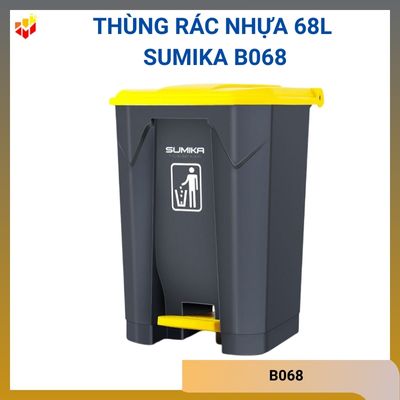 Thùng rác nhựa 68L Sumika B068