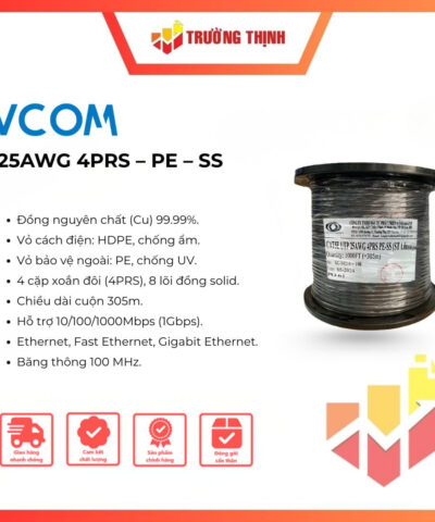 Cáp Lan CAT5E UTP 25AWG 4PRS - PE - SS (St1.0mm) L525002
