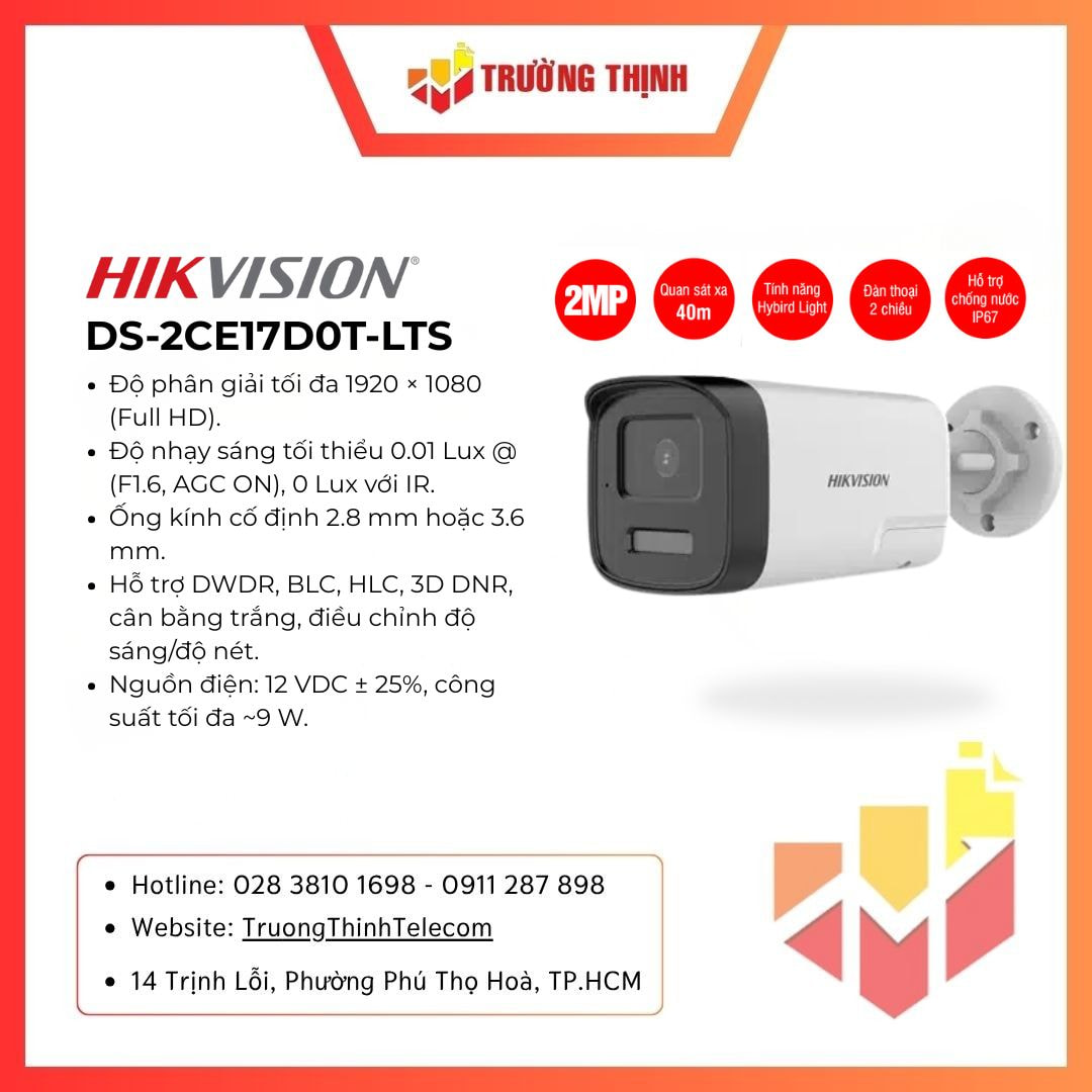 Đầu ghi DVR Hikvision DS-2CE17D0T-LTS