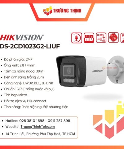 Camera IP 2MP HIKVISION DS-2CD1023G2-LIUF