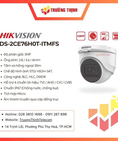 Đầu ghi DVR Hikvision DS-2CE76H0T-ITMFS