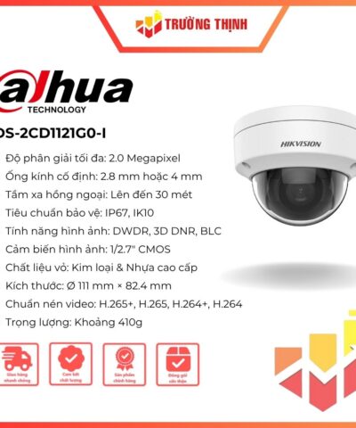 Camera IP bán cầu 2MP 1080P Hikvision DS-2CD1121G0-I