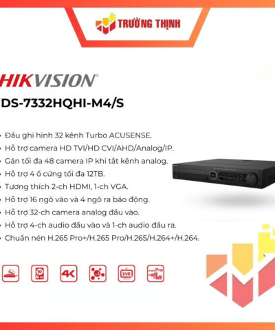 Đầu ghi hình TURBO 32 kênh HIKVISION iDS-7332HQHI-M4/S giá rẻ