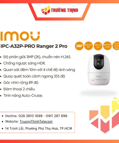 Camera wifi quay quét Imou IPC-A32P-PRO Ranger 2 Pro 3MP