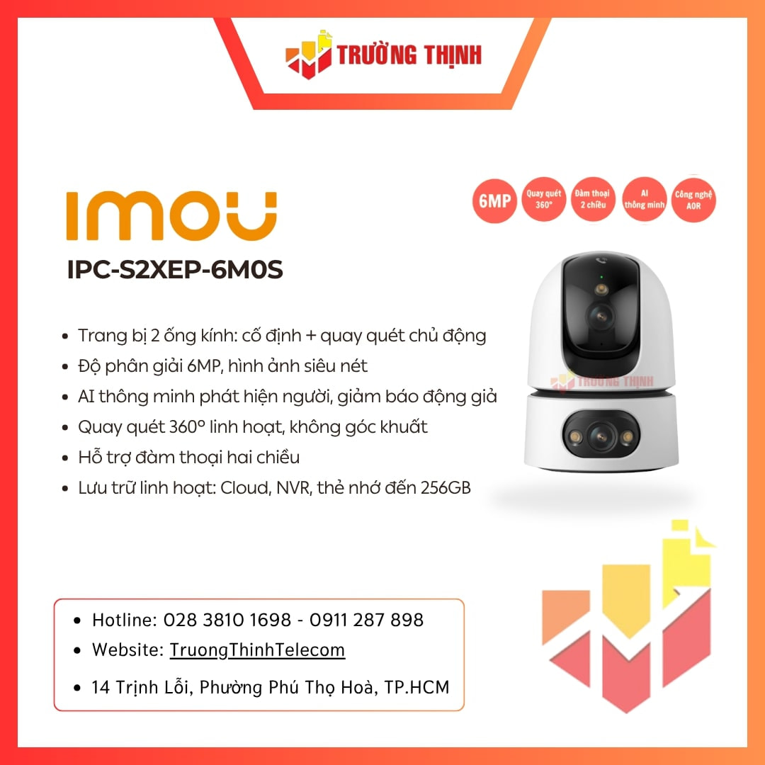 Camera Imou IPC-S2XEP-10M0S 3K AI thông minh