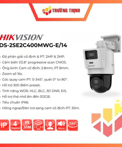 Camera IP PTZ 4MP Hikvision DS-2SE2C400MWG-E/14