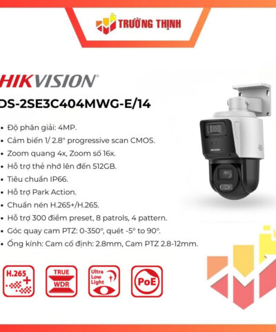 Camera IP PTZ Hikvision 4MP DS-2SE3C404MWG-E/14