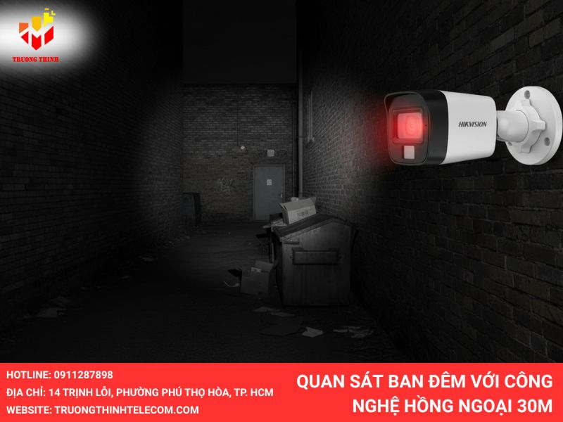Quan sát ban đêm với công nghệ hồng ngoại 30m