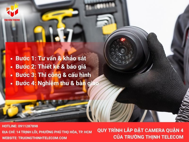 Quy trình lắp đặt camera quận 4 tại Trường Thịnh