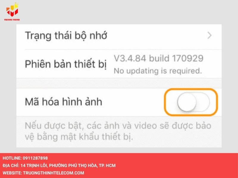 Tắt mã hóa hình ảnh thành công