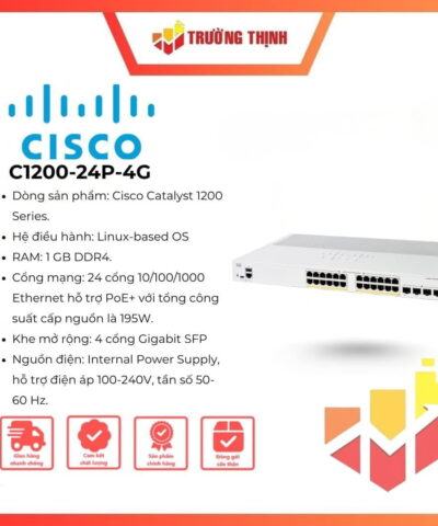 Switch Cisco Catalyst 1200 C1200-24P-4G 24 Port PoE+