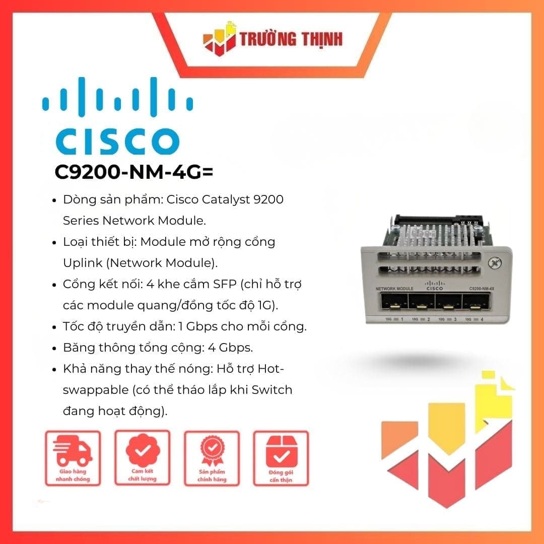 Cisco C9200-NM-4G Catalyst 9200 4x1G Network Module