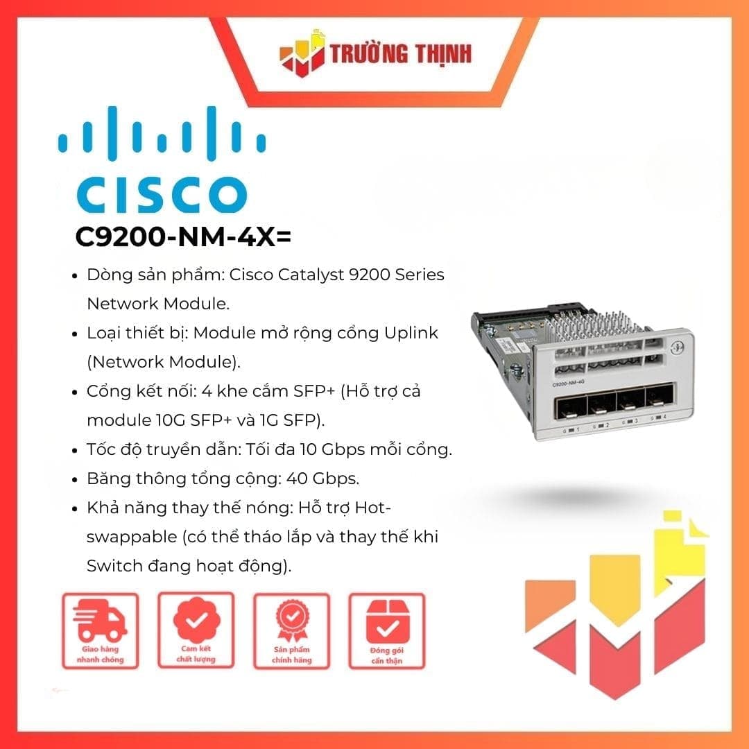 Cisco C9200-NM-4X Catalyst 9200 4x10G Network Module