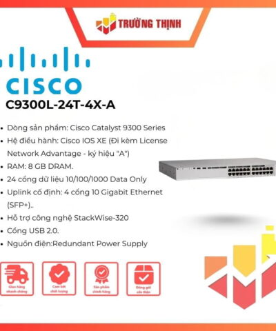 Cisco Catalyst 9300L 24-Port Switch – 4x10G Uplink