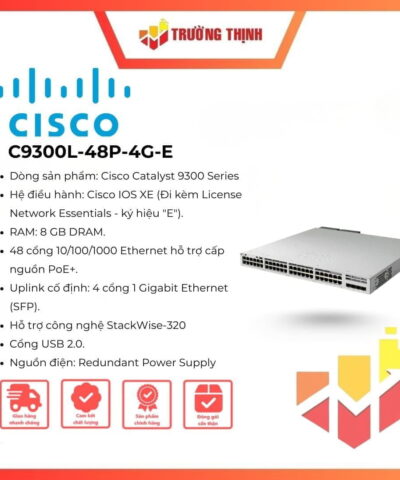 Cisco Catalyst 9300L 48-Port PoE Switch – Network Essentials