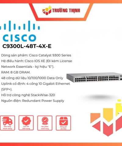 Cisco Catalyst 9300L 48-Port 1G Switch 4×10G SFP+ (NE)
