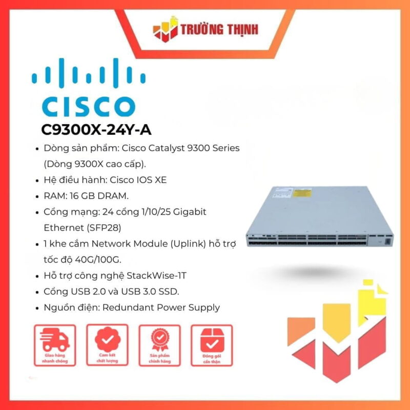 Cisco Catalyst 9300X 24x25G Fiber Switch