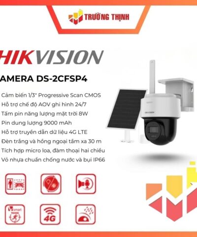 Camera IP Solar 4G 4MP Hikvision DS-2CFSP4/4G