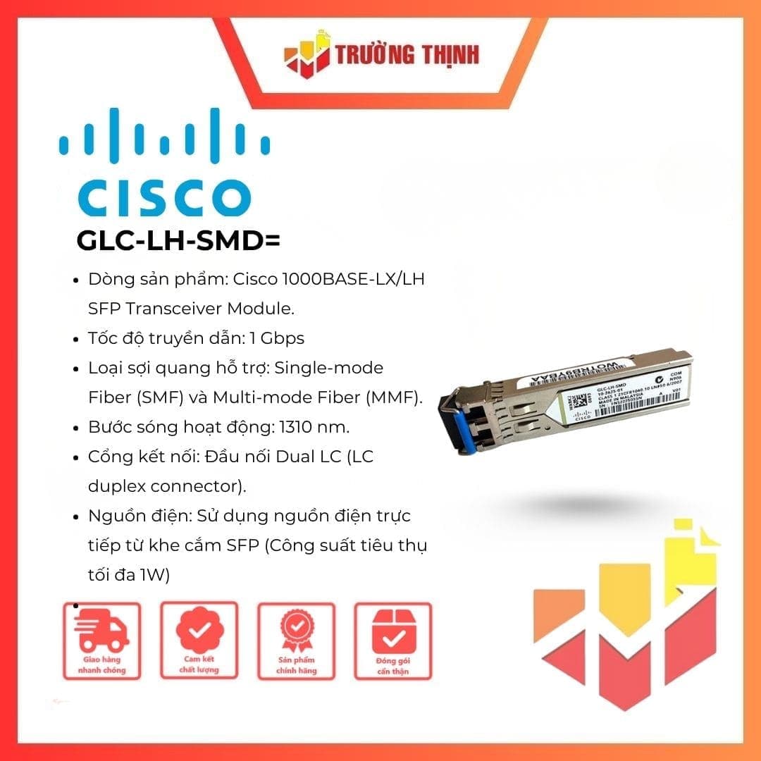Cisco GLC-LH-SMD 1000BASE-LX/LH SFP Transceiver