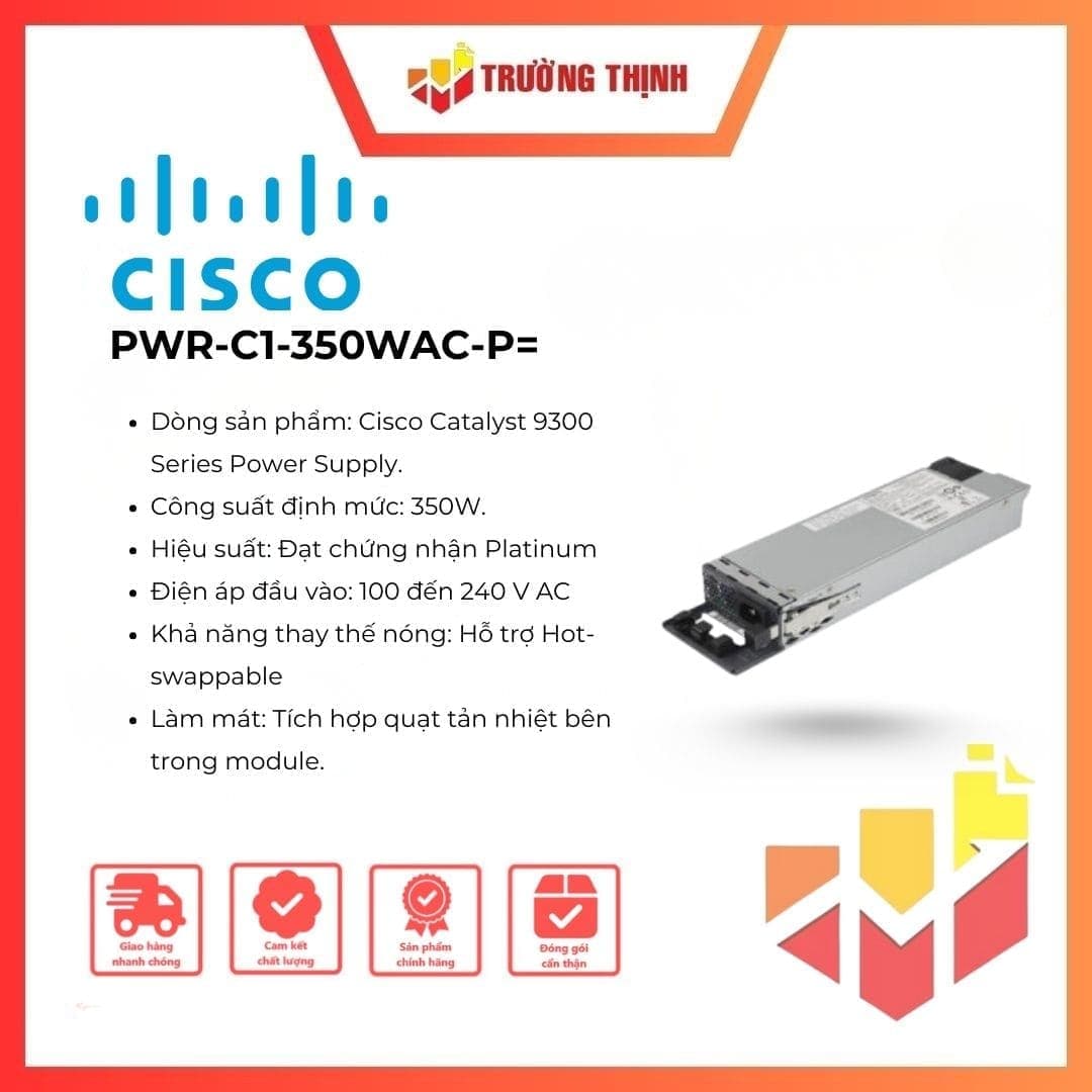 Cisco PWR-C1-350WAC-P 350W AC 80+ Platinum Power Supply
