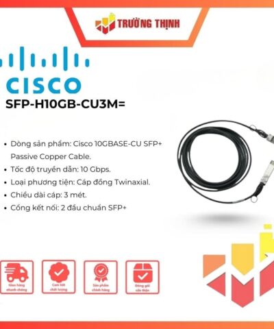 Cisco SFP-H10GB-CU3M 10G SFP+ Direct Attach Cable 3m