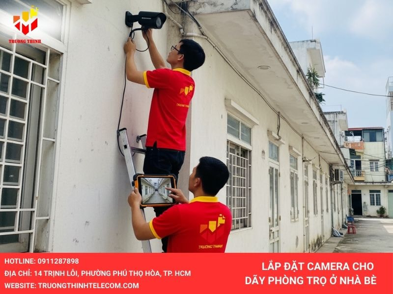 Lắp đặt camera cho dãy phòng trọ ở Nhà Bè