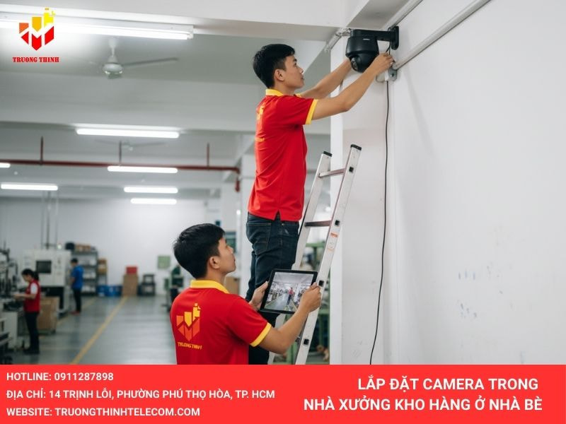 Lắp đặt camera cho nhà xưởng ở Nhà Bè