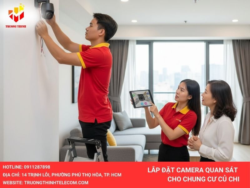 Lắp đặt camera quan sát cho chung cư ở Củ Chi
