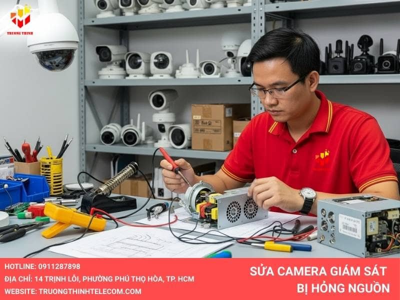 Sửa camera giám sát bị hỏng nguồn