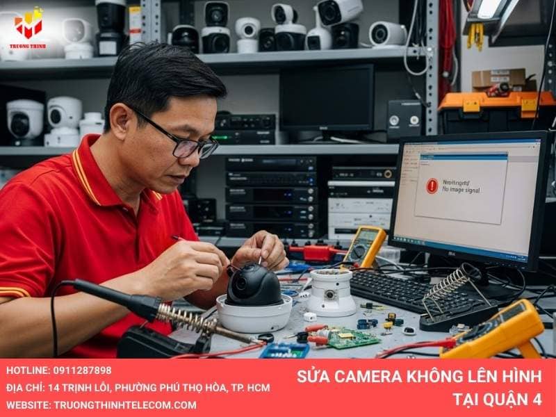 Sửa camera bị lỗi không lên hình tại quận 4