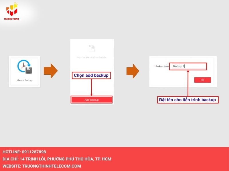 Vào phần mềm Remote Backup