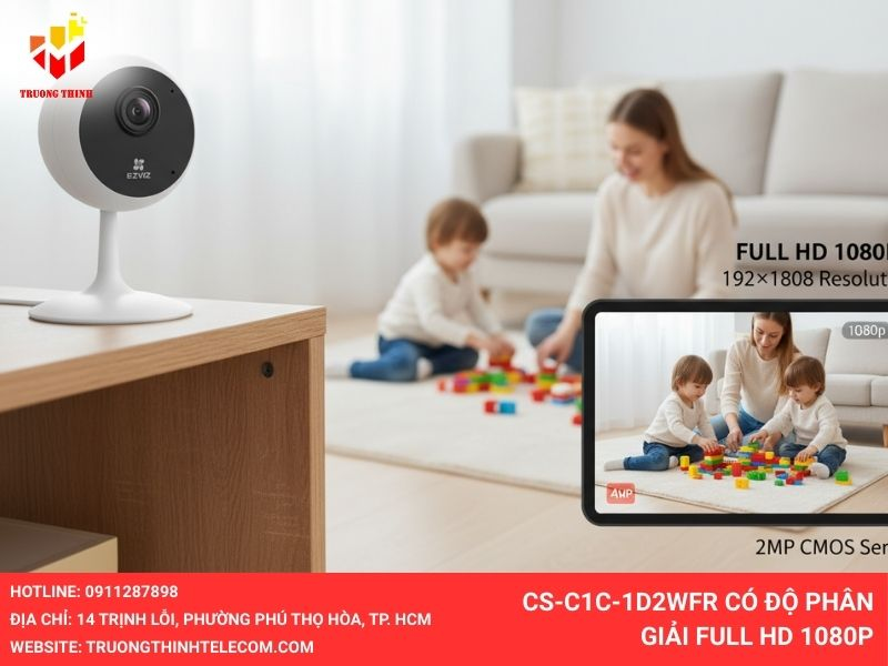 CS-C1C-1D2WFR Có độ phân giải Full HD 1080P