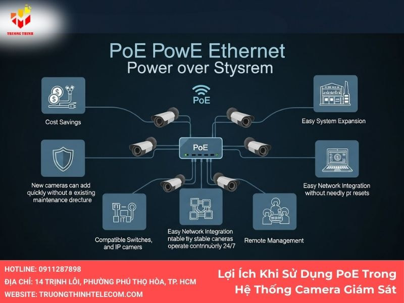 Lợi ích khi sử dụng PoE trong hệ thống camera