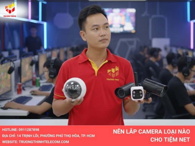 nên lắp đặt camera nào cho tiệm net