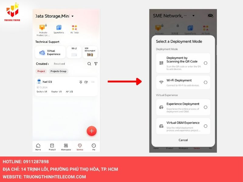 Nhấn Deployment