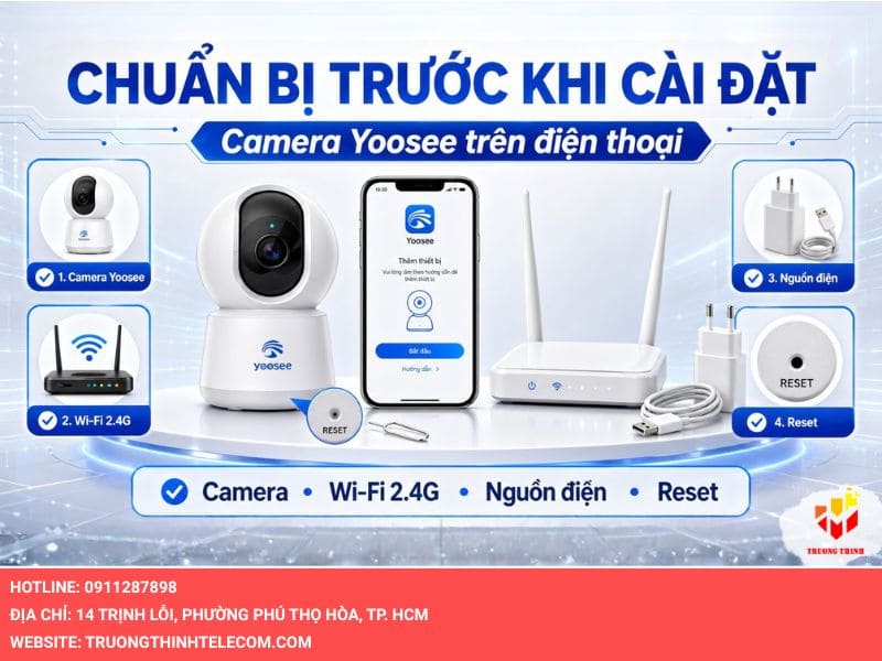 Chuẩn bị trước khi cài đặt camera Yoosee trên điện thoại