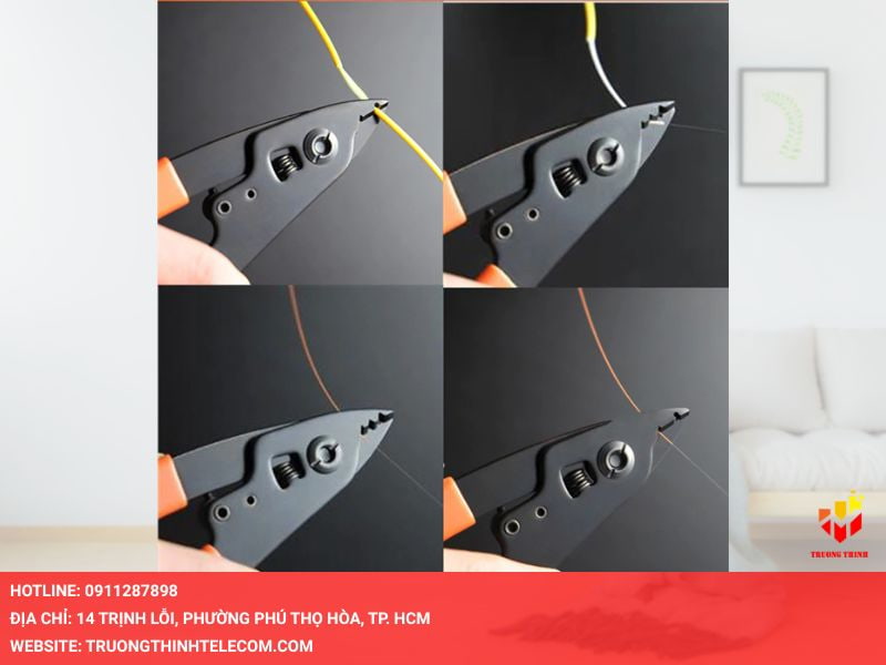 Luồn ống co nhiệt vào một đầu dây trước