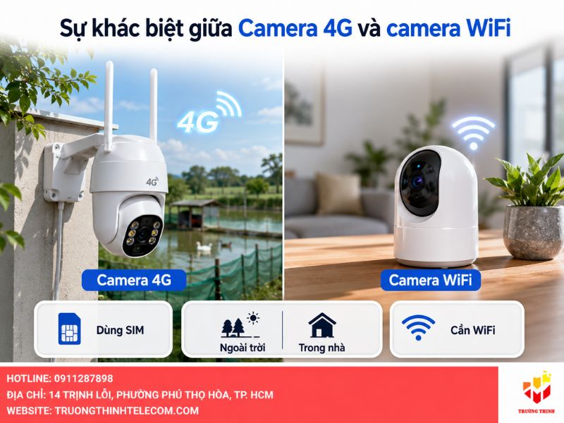So sánh camera 4G và camera wifi nên chọn loại nào tối ưu?