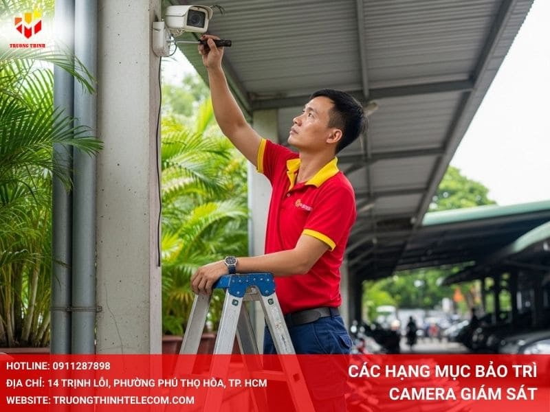 Các hạng mục bảo trì camera giám sát