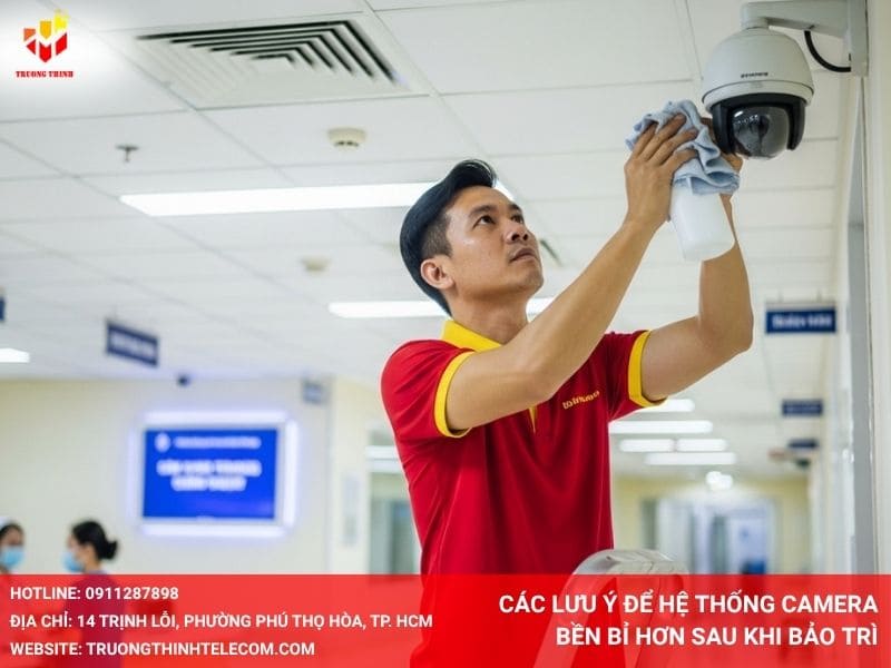 Các lưu ý để hệ thống camera bền bỉ hơn sau khi bảo trì