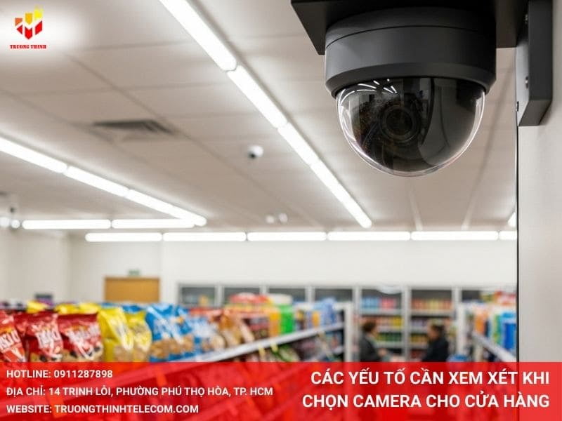 Các yếu tố cần xem xét khi chọn camera cho cửa hàng