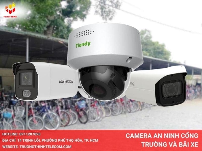 Camera An ninh cổng trường và Bãi xe trường học