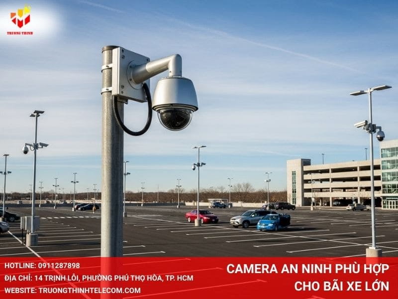 Camera an ninh phù hợp cho bãi xe lớn
