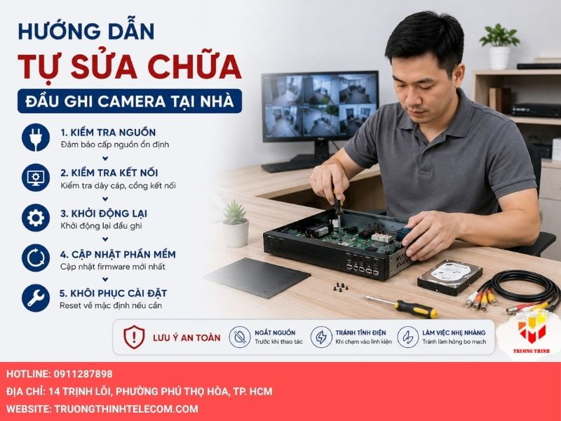 Hướng dẫn tự sửa chữa đầu ghi camera tại nhà
