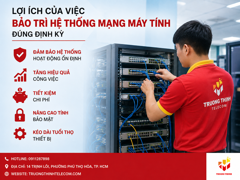Lợi ích của việc bảo trì hệ thống mạng máy tính đúng định kỳ