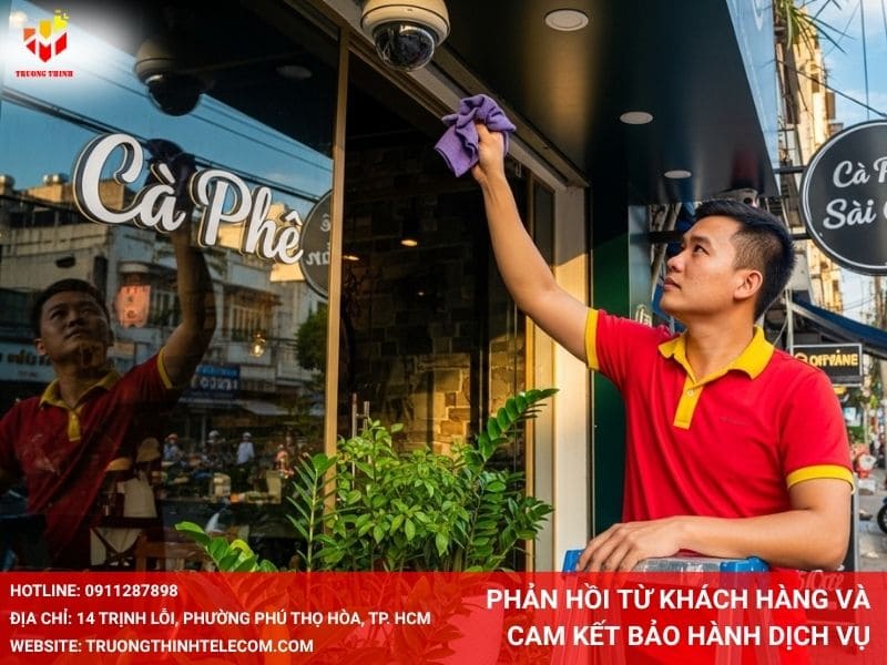 Phản hồi từ khách hàng và Cam kết bảo hành dịch vụ bảo trì camera Bình Thạnh