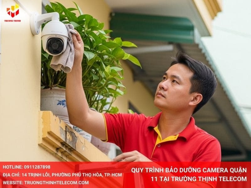 Quy trình bảo dưỡng camera quận 11 tại Trường Thịnh Telecom