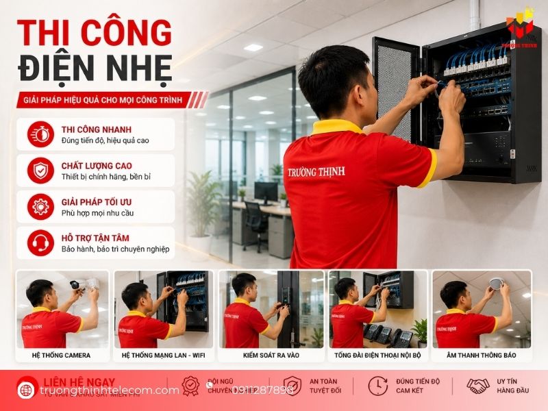Trường Thịnh – Đơn vị thi công điện nhẹ tại TPHCM chuyên nghiệp uy tín